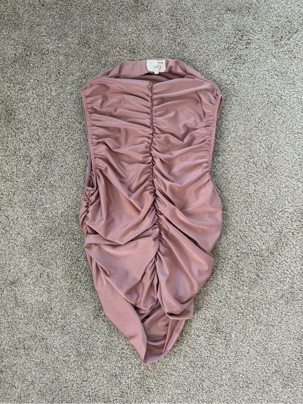 En Elly / Anthropologie Ruched Sleeveless Mauve sleeveless top size Large